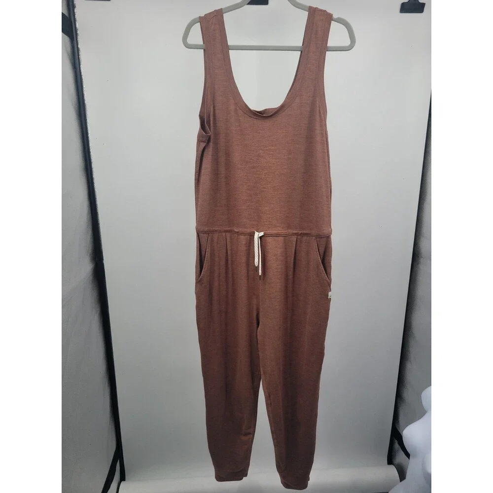 Vuori Jumpsuit Sz L Pockets Loungewear Athleisure Comfy Travel